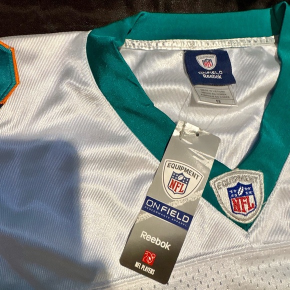 Men's White and Teal Football Jersey - Picture 2 of 6